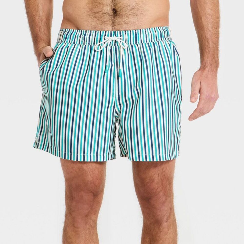 Goodfellow & Co - Men's 5'' Swim Trunks - Goodfellow & Co Green Mult Green Multi